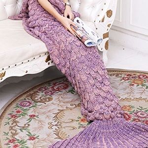Knitted Mermaid Tail Blanket